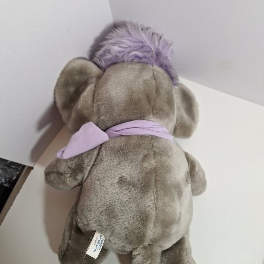 Disney Bianca Plush Mouse Purple Bow 16" Vintage 80s Made in Korea - Picture 13 of 16